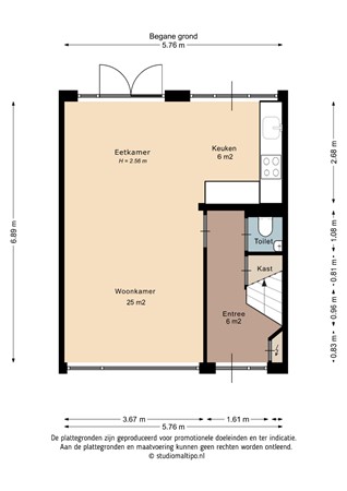 Floorplan - Hendrik van Nassaustraat 14, 4141 JJ Leerdam